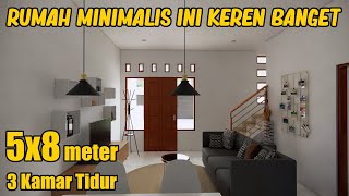 Rumah Minimalis yang KEREN BANGET ( 5x8 meter - 3 Kamar Tidur )