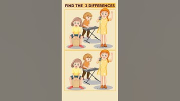 Find The 3 Differences - 60 #puzzle #findandlearninside #spotthedifferences   #findthedifferences