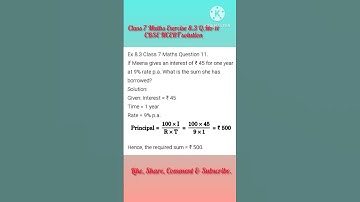 Class 7 Maths Exercise 8.3 Q.No-11  CBSE NCERT solution
