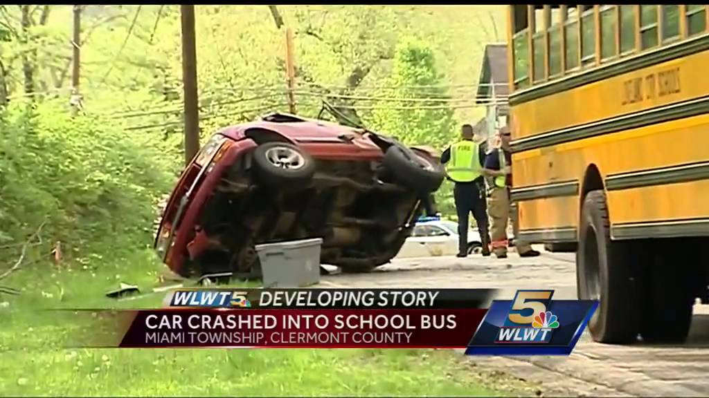 Adult, toddler injured in crash involving car, school bus - YouTube