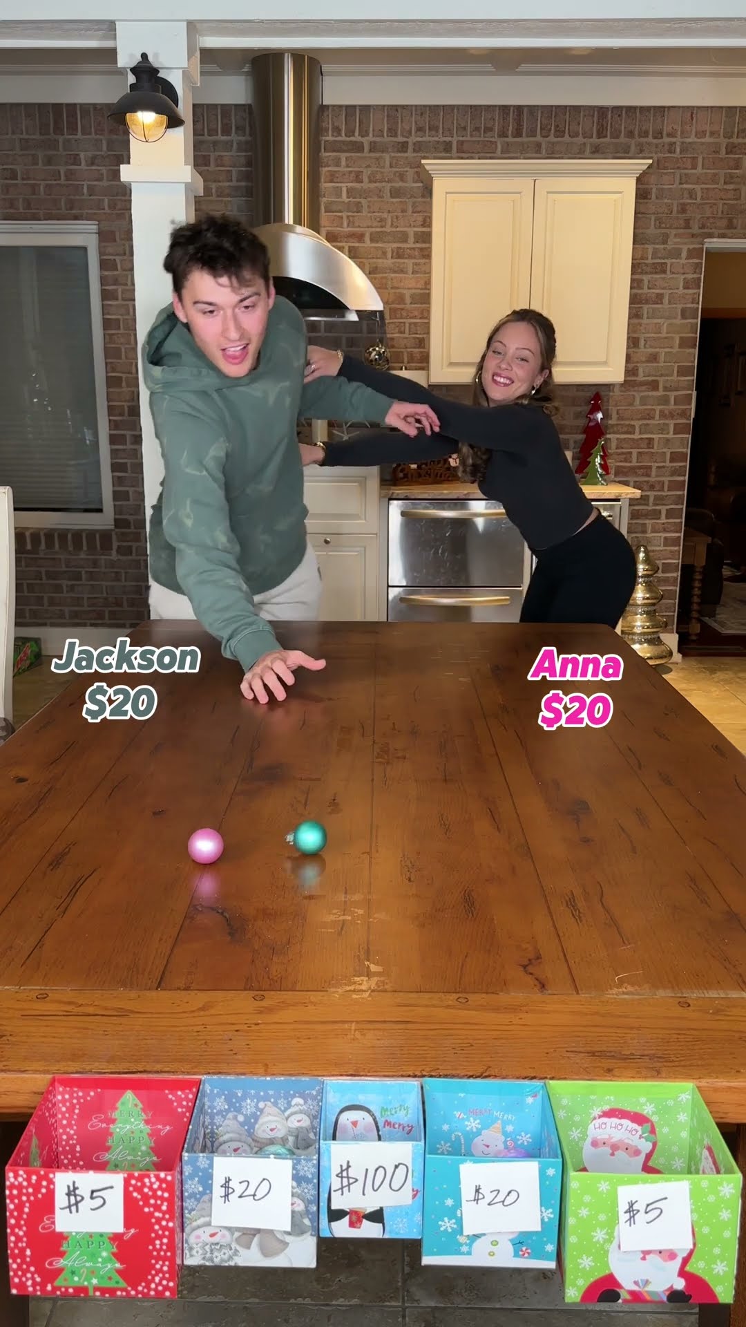Jackson vs. Anna! Christmas ornament money ball! #familyfun #partygames