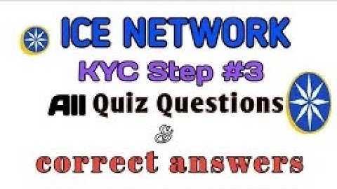 Ice Network KYC Step Quiz Answers Solve !! Ice Network Quiz Answers !! Ice Network New Update !!
