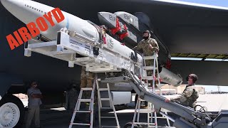 B-52 Loading Hypersonic AGM-183A Air-launched Rapid Response Weapon