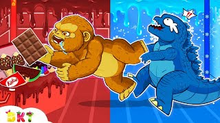 Poor Baby Godzilla vs Kong Life: 🍰 Fire Hungry Kong and ICE Godzilla | Godzilla Minus One