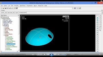 How to make a hole on a curved surface in ANSYS Mechanical APDL.