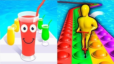 Juice Run VS Pop It Run! 3D - All Levels SpeedRun Gameplay Android iOS Ep1