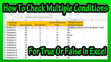 How To Check Test Multiple Conditions For True Or False In Excel Explained - IF, AND, OR Functions