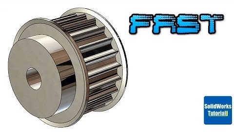 26- Fast Version SolidWorks Tutorial: Belt Pulley - 3D drawing
