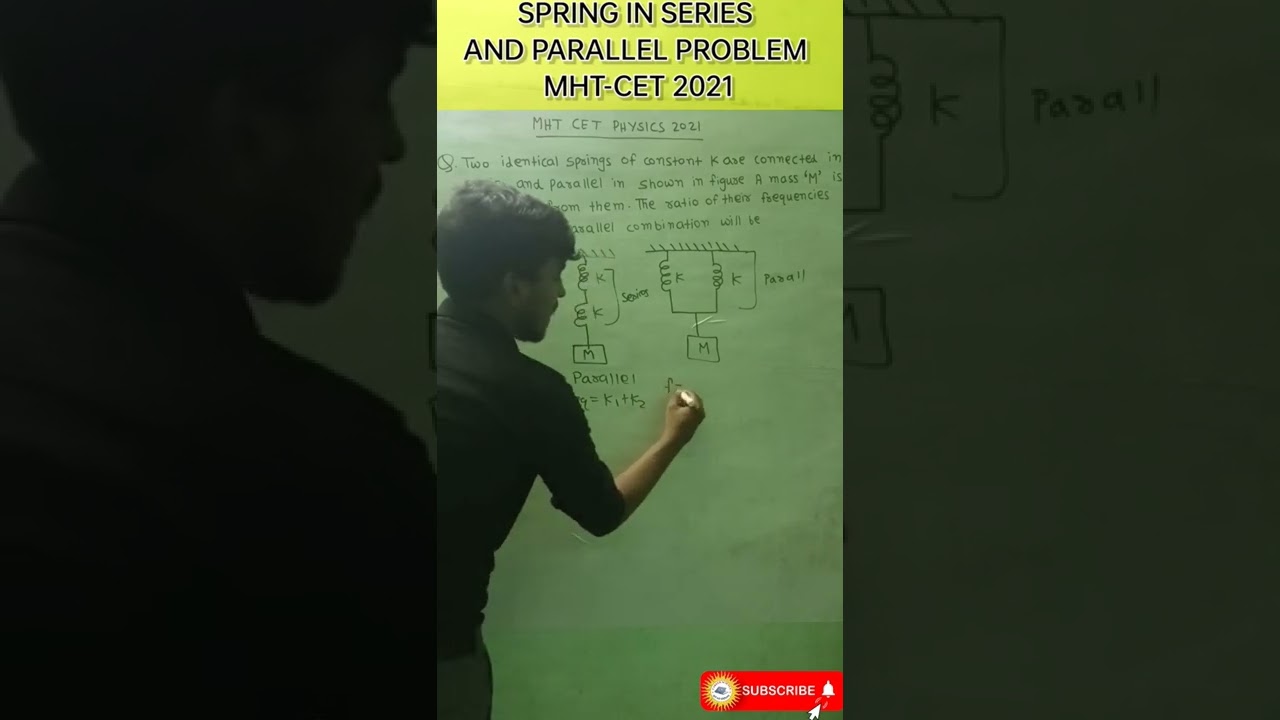 Spring problem with series and parallel 