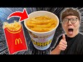 【10万いいね】マックの冷えたポテトをカップヌードルカレーに入れると激ウマってマジ!?