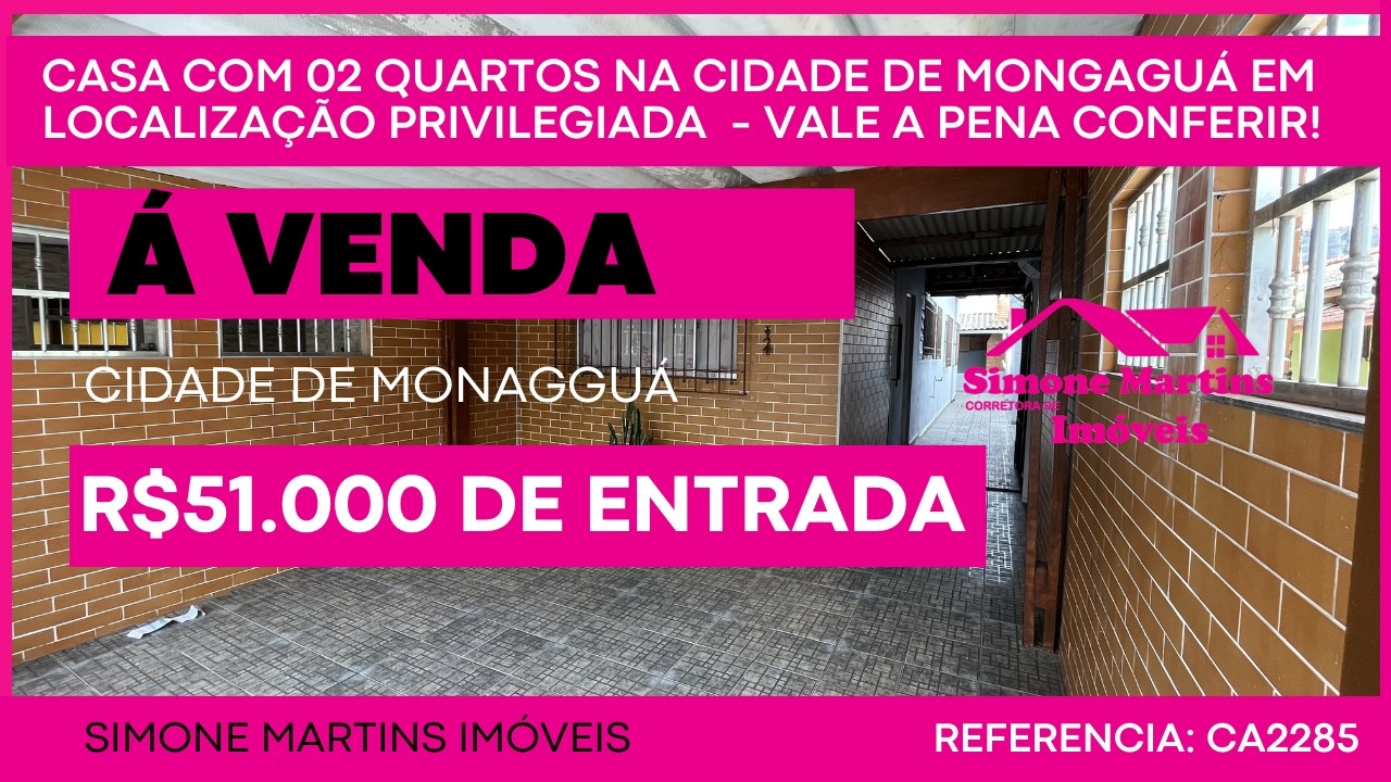 CASA COM 02 QUARTOS Á VENDA NA PRAIA DE MONGAGUÁ EM LOCALIZAÇÃO PRIVILEGIADA REF. CA2285