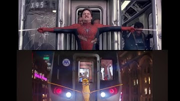 who did it better? spider man vs minion 😂 • Despicable me 4 x Spiderman