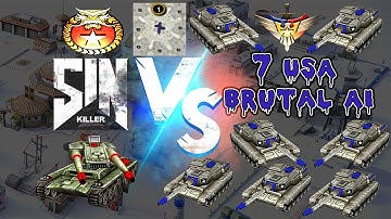 Improved AI! [1v7] China Vs 7 Brutal USA AI|Whiteout|Command & Conquer Generals|Modded AI