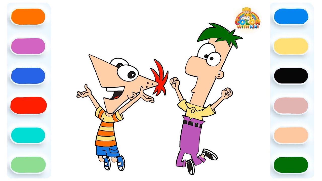 Learn to Draw Disney's Phineas and ferb - Drawing and Coloring Tutorial ...
