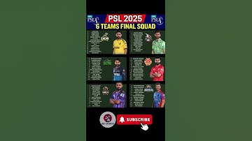PSL 2025 All 6 Teams Final Squad😎#shorts #psl #pakistansuperleague #youtubeshorts