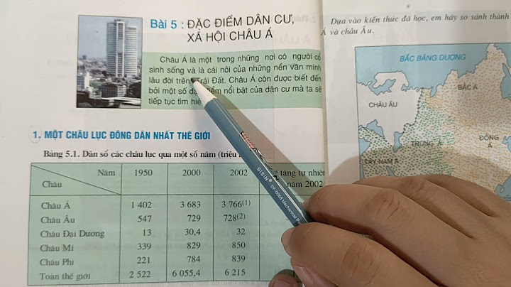 Dựa vào bảng 5.1 em hãy so sánh số dân năm 2024