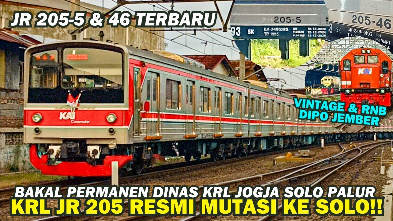 RESMI KRL BARU UNTUK KRL JOGJA SOLO!! Kereta Api KRL JR205 FIX Mutasi Solo & Parade Lokomotif CC 201