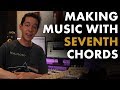 How to write progressions using min7 maj7 and dominant 7th chords songwriting  music theory