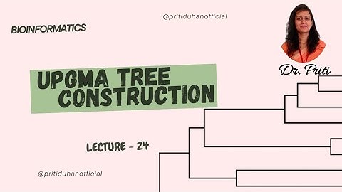 UPGMA Tree Construction in Phylogenetic Analysis I Lecture - 24 I Bioinformatics I Dr. Priti
