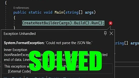 C# | Could not parse the JSON file error (SOLVED)