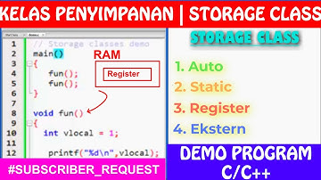 STORAGE CLASS | PEMROGRAMAN C/C++