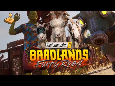 We Ride The Furry Road in Goat Simulator 3: Baadlands