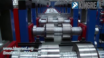 KINGREAL Full automatic Box Beam Making machine, shelf boxbeam  roll forming machine