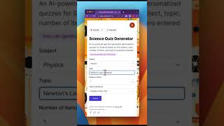 AppGen - Science Quiz Generator screenshot 1