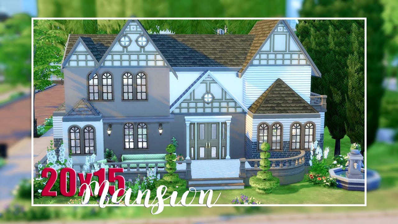 SIMS 4 | SPEED BUILD | 20x15 MANSION CHALLENGE - YouTube