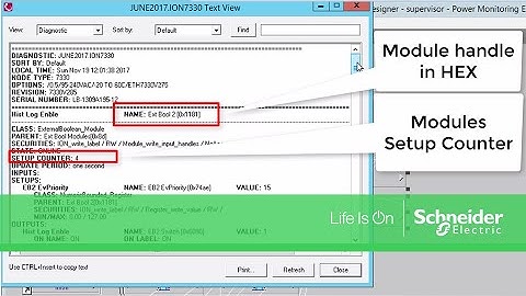 Using Setup Counter & Update Period for Diagnostics in PME Designer | Schneider Electric Support