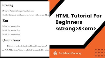 Strong and Emphasis Tag in HTML  HTML Tutorial for Beginners