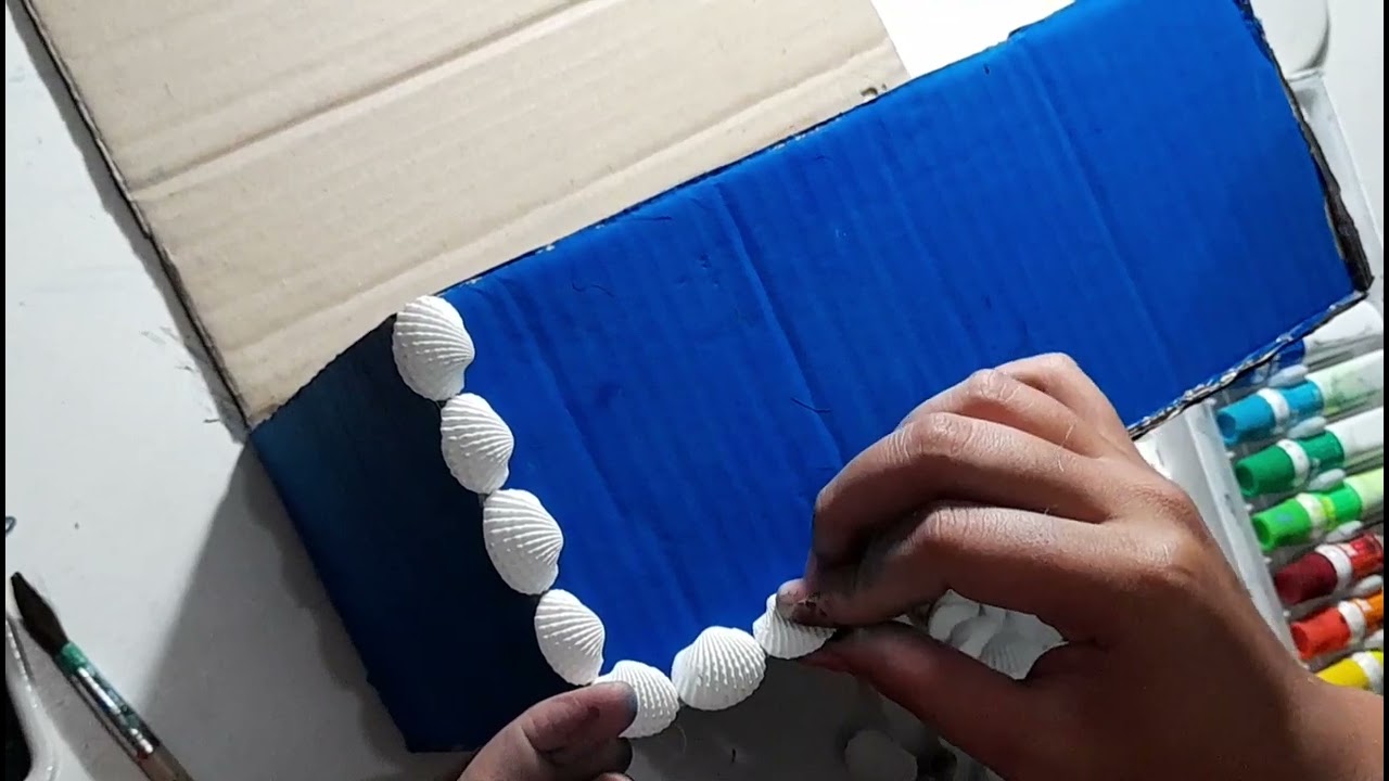 membuat tempat tissue dari cangkang kerang || tugas PKWU kelas X-7