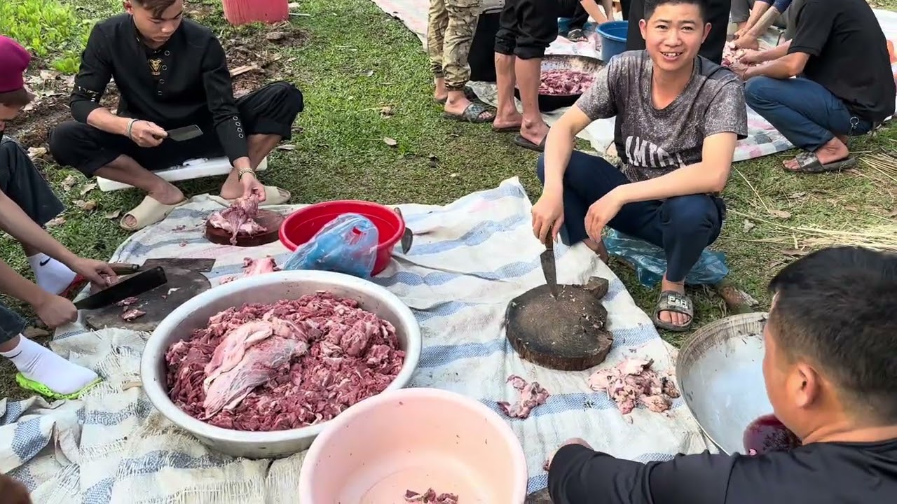 Khâu làm bếp đám cưới Huy Chài-Hồng Mẩy bản nậm so,mường khoa,lai châu