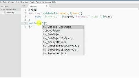 php functions with arguments