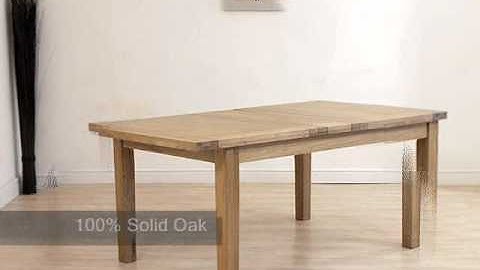 Seattle Solid Oak Extending Dining Table