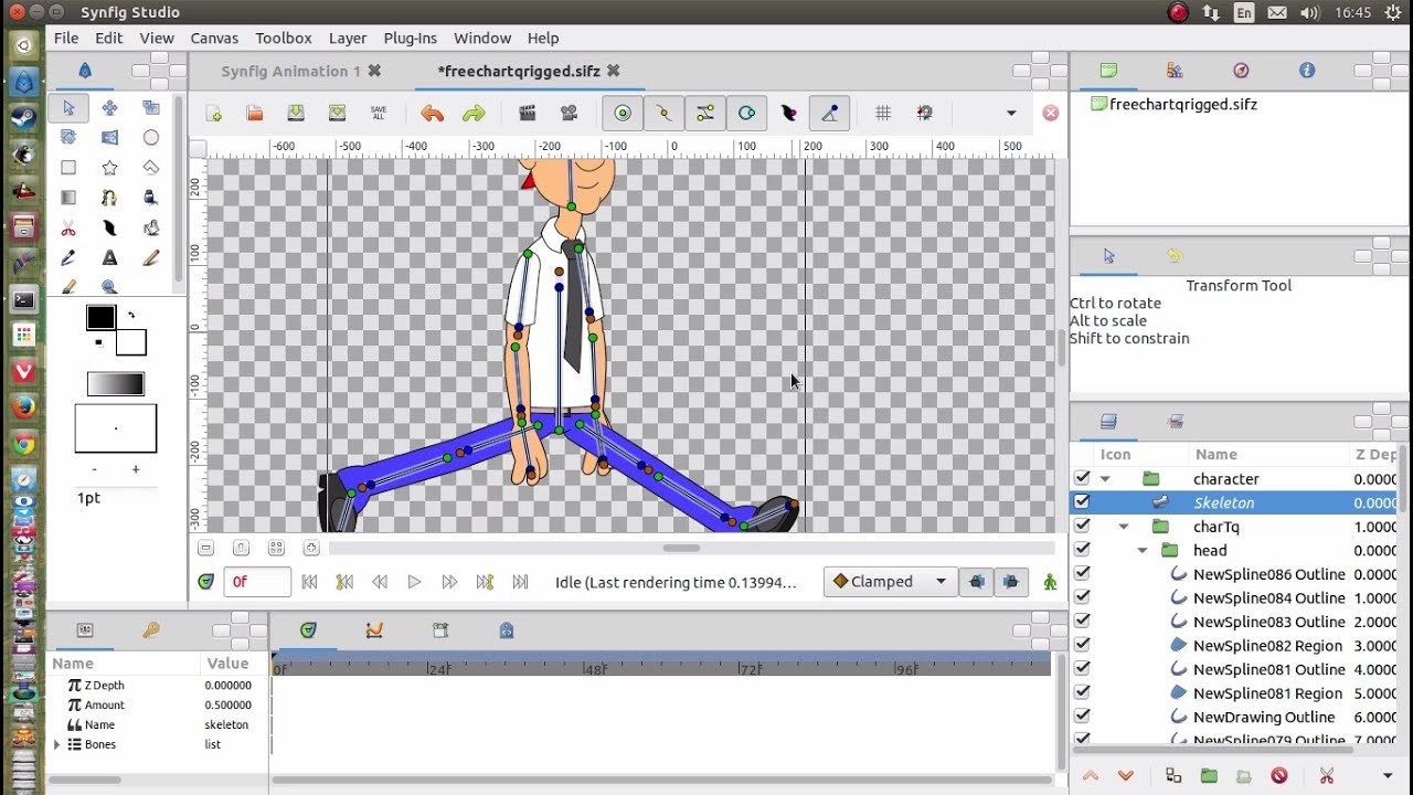 Synfig Studio 2D Animation Software On Ubuntu Linux - Youtube