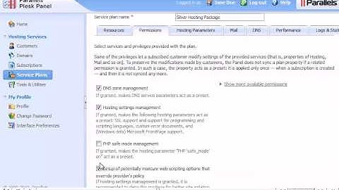 How to create and manage Service Plans in Plesk