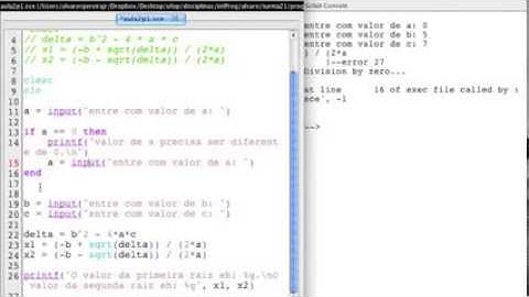 Curso de SciLab - aula 2: Condicional (if-then-else)