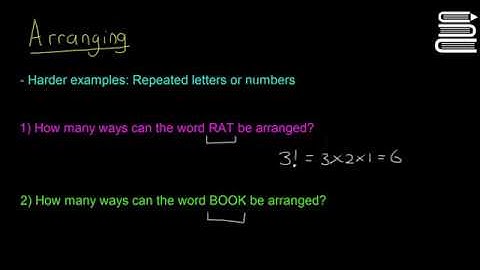 Leaving Cert Maths - Probability 24 - Arranging