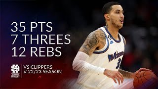 Kyle Kuzma 35 pts 7 threes 12 rebs vs Clippers 22\/23 season