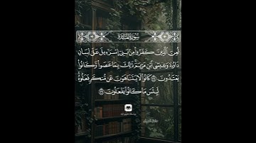 لُعن الذين كفروا من بني إسرائيل على لسان داوود وعيسى #سورة_المائدة #ماهر_المعيقلي #حامل_القرآن