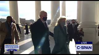 Slow Biden Says Salute The Marines Instead Of Saluting.