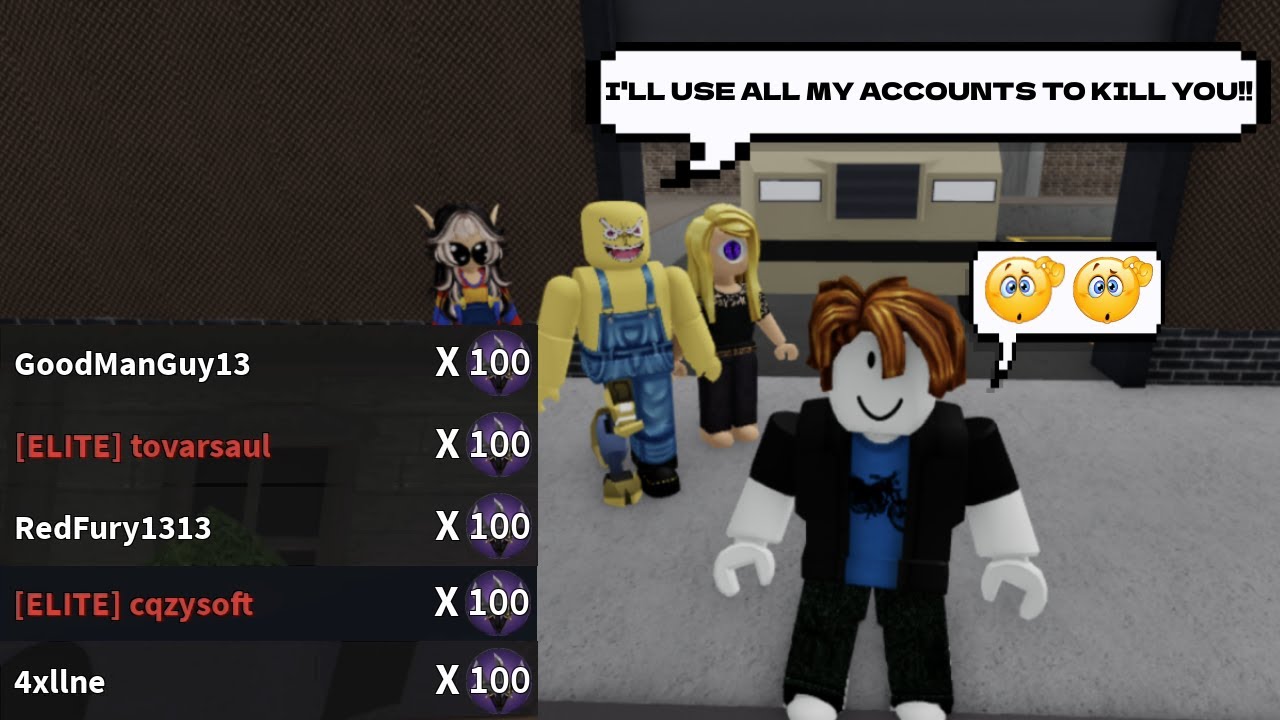 NOOB makes MAX LEVEL players RAGE QUIT in MM2 (Murder Mystery 2)