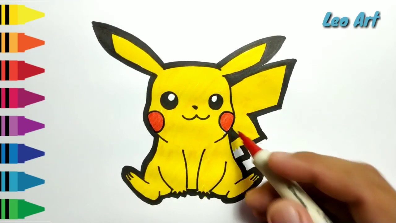 gambar pikachu yang mudah