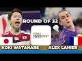 Alex lanier fra vs koki watanabe jpn r32 yonex swiss open badminton 2024