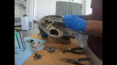 Changing the oil pump on a Lycoming O-540.