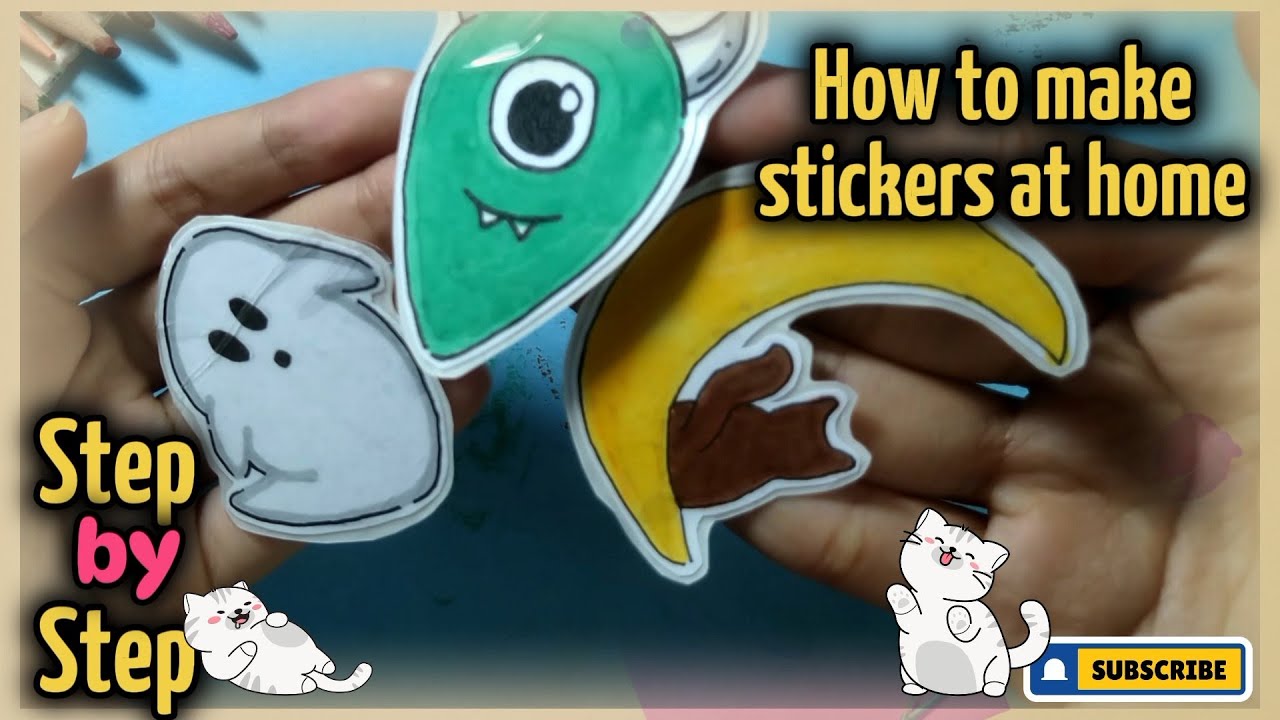 How to Make Stickers at Home | Step by Step! (DIY) - YouTube
