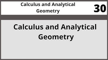 Calculus and analytic geometry in Urdu | Hindi MTH104 LECTURE 30