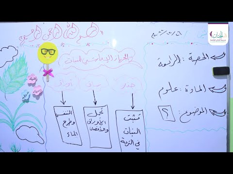 الجهاز الإعاشي للنبات الصف الثالث الشعبة الاولى مدرسة الجنان الخاصة