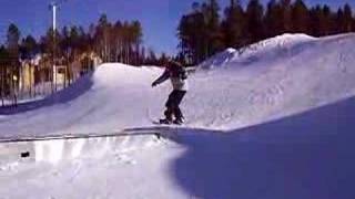 Frontside boardslide on a flat-down box